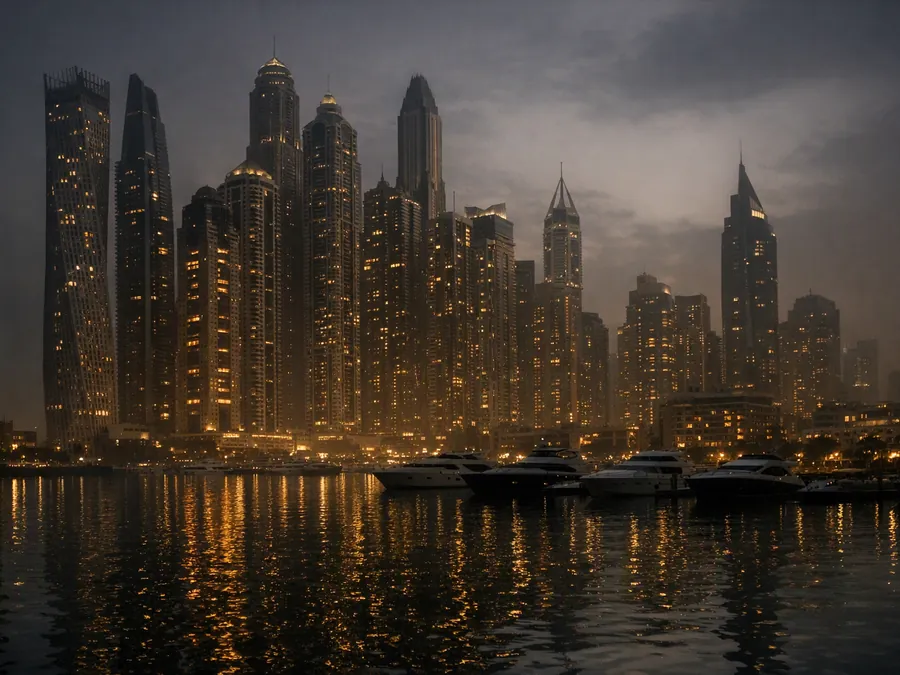 Dubai Marina at night
